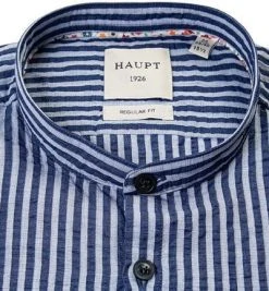 Haupt Hemd 7112018238/20708 Regular Fit, Baumwolle-Leinen, Blau gestreift, Navy-blau -hemdenverkauf 363266 norm2