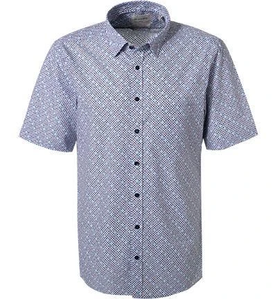 Haupt Hemd 7112828222/40707 Kurzarmhemd, Regular Fit, Baumwolle, Blau-weiß gemustert, Blau-weiß-rot 2 Haupt Hemd 7112828222/40707 Kurzarmhemd, Regular Fit, Baumwolle, Blau-weiß gemustert, Blau-weiß-rot – Bild 2