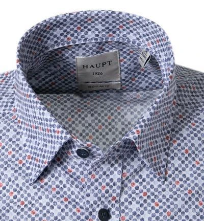 Haupt Hemd 7112828222/40707 Kurzarmhemd, Regular Fit, Baumwolle, Blau-weiß gemustert, Blau-weiß-rot 3 Haupt Hemd 7112828222/40707 Kurzarmhemd, Regular Fit, Baumwolle, Blau-weiß gemustert, Blau-weiß-rot – Bild 3