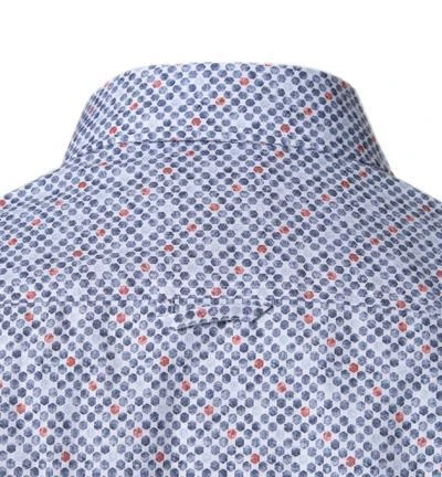 Haupt Hemd 7112828222/40707 Kurzarmhemd, Regular Fit, Baumwolle, Blau-weiß gemustert, Blau-weiß-rot 5 Haupt Hemd 7112828222/40707 Kurzarmhemd, Regular Fit, Baumwolle, Blau-weiß gemustert, Blau-weiß-rot – Bild 5