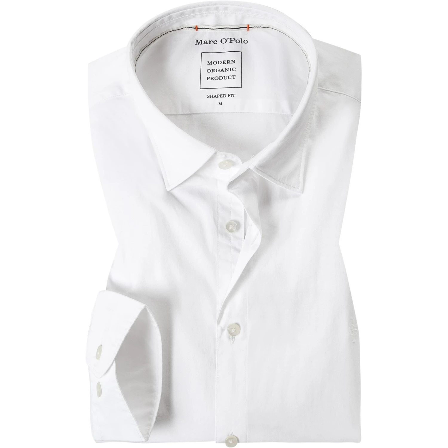 Marc O'Polo Hemd 122 7308 42134/100 Shaped Fit, Bio Baumwolle, Weiß 1 Marc O'Polo Hemd 122 7308 42134/100 Shaped Fit, Bio Baumwolle, Weiß