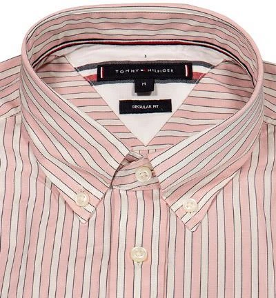 Tommy Hilfiger Hemd MW0MW17568/0D1 Regular Fit, Popeline, Weiß-pink gestreift, Pink 3 Tommy Hilfiger Hemd MW0MW17568/0D1 Regular Fit, Popeline, Weiß-pink gestreift, Pink – Bild 3