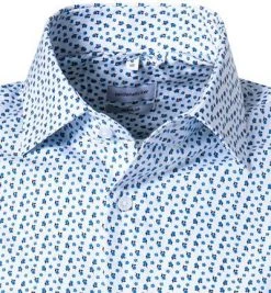 Seidensticker Hemd 197881/57 Regular Fit, Popeline, Blau-weiß gemustert, Blau-weiß -hemdenverkauf 363334 norm2