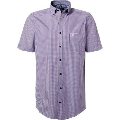 CasaModa Hemd 913645800/401 Kurzarmhemd, Comfort Fit, Baumwolle, Rot-blau kariert, Rot