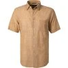 Pierre Cardin Hemd 53916/000/27175/9056 Kurzarmhemd, Modern Fit, Baumwolle, Hellbraun meliert, Hellbraun