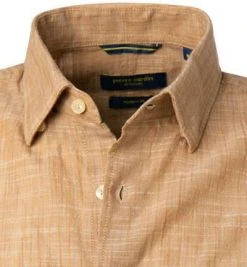 Pierre Cardin Hemd 53916/000/27175/9056 Kurzarmhemd, Modern Fit, Baumwolle, Hellbraun meliert, Hellbraun -hemdenverkauf 363482 norm2