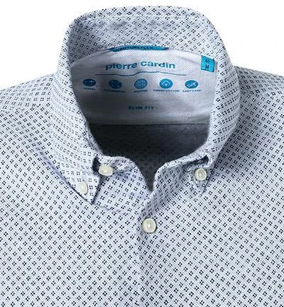 Pierre Cardin Hemd 03621/000/27461/9001 Kurzarmhemd, Slim Fit, Jersey-Piquée, Hellblau gemustert, Hellblau-navy 3 Pierre Cardin Hemd 03621/000/27461/9001 Kurzarmhemd, Slim Fit, Jersey-Piquée, Hellblau gemustert, Hellblau-navy – Bild 3