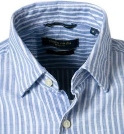 Pierre Cardin Hemd 53916/000/27174/9001 Kurzarmhemd, Modern Fit, Baumwolle, Blau gestreift, Blau -hemdenverkauf 363571 norm2