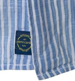 Pierre Cardin Hemd 53916/000/27174/9001 Kurzarmhemd, Modern Fit, Baumwolle, Blau gestreift, Blau -hemdenverkauf 363571 norm3
