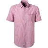 Pierre Cardin Hemd 53916/000/27174/9033 Kurzarmhemd, Modern Fit, Baumwolle, Rosa gestreift, Rosa