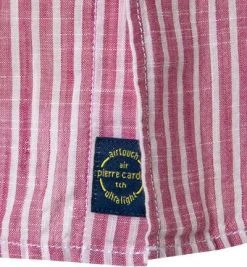 Pierre Cardin Hemd 53916/000/27174/9033 Kurzarmhemd, Modern Fit, Baumwolle, Rosa gestreift, Rosa -hemdenverkauf 363572 norm3