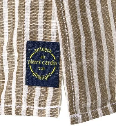 Pierre Cardin Hemd 53916/000/27174/9056 Kurzarmhemd, Modern Fit, Baumwolle, Hellbraun gestreift, Hellbraun 4 Pierre Cardin Hemd 53916/000/27174/9056 Kurzarmhemd, Modern Fit, Baumwolle, Hellbraun gestreift, Hellbraun – Bild 4