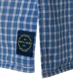 Pierre Cardin Hemd 53916/000/27576/9001 Kurzarmhemd, Modern Fit, Baumwolle, Hellblau kariert, Hellblau -hemdenverkauf 363578 norm3