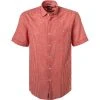 Pierre Cardin Hemd 53916/000/27576/9023 Kurzarmhemd, Modern Fit, Baumwolle, Orange kariert, Orange