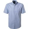 Pierre Cardin Hemd 53266/000/27591/9021 Kurzarmhemd, Modern Fit, Baumwolle, Hellblau gestreift, Hellblau