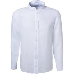 HACKETT Hemd HM308744/802 Slim Fit, Reines Leinen, Weiß