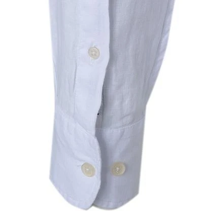 HACKETT Hemd HM308745/802 Slim Fit, Reines Leinen, Weiß 4 HACKETT Hemd HM308745/802 Slim Fit, Reines Leinen, Weiß – Bild 4