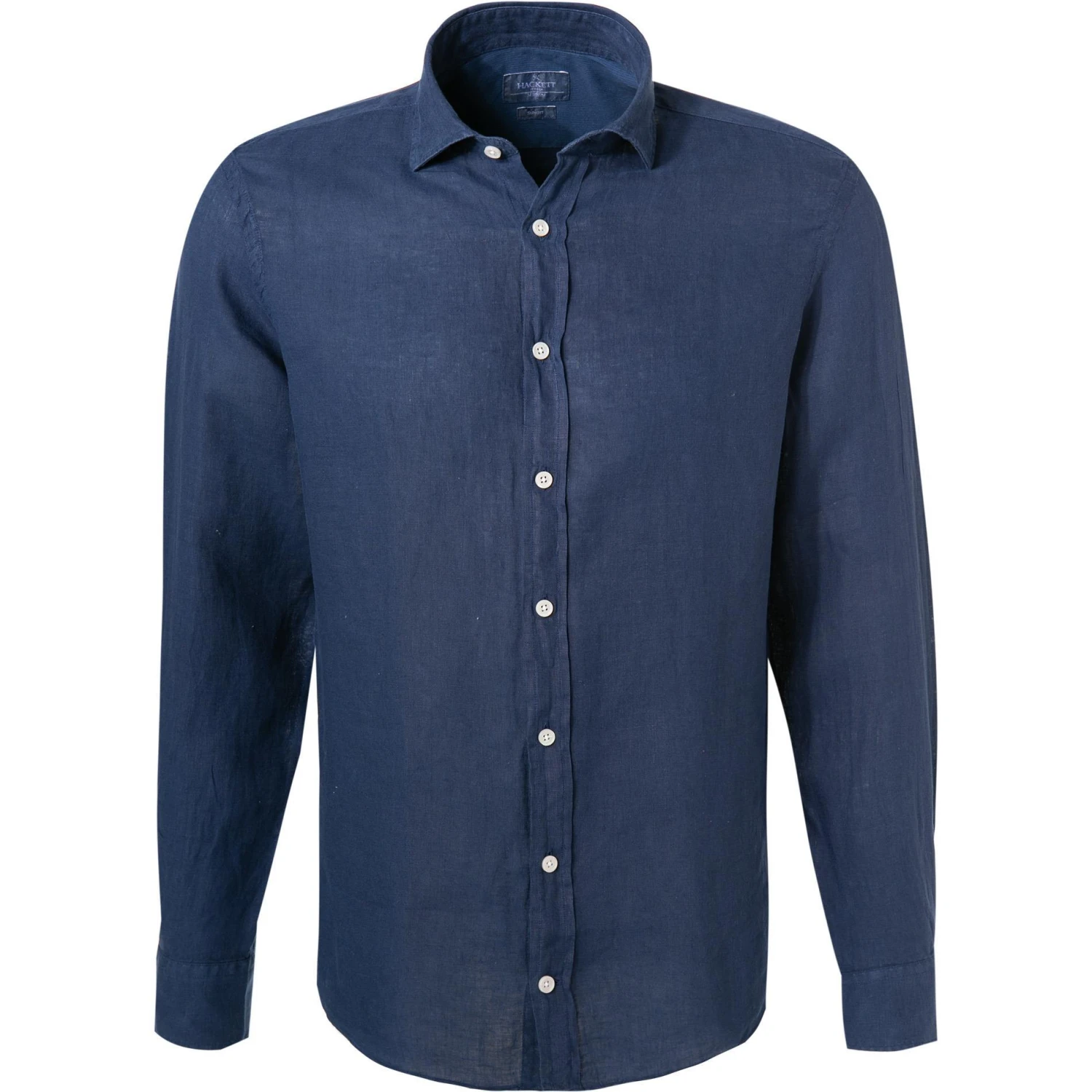 HACKETT Hemd HM308745/5PF Slim Fit, Reines Leinen, Nachtblau 1 HACKETT Hemd HM308745/5PF Slim Fit, Reines Leinen, Nachtblau