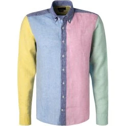 HACKETT Hemd HM308810/0AA Slim Fit, Leinen, Multicolour, Multicolor