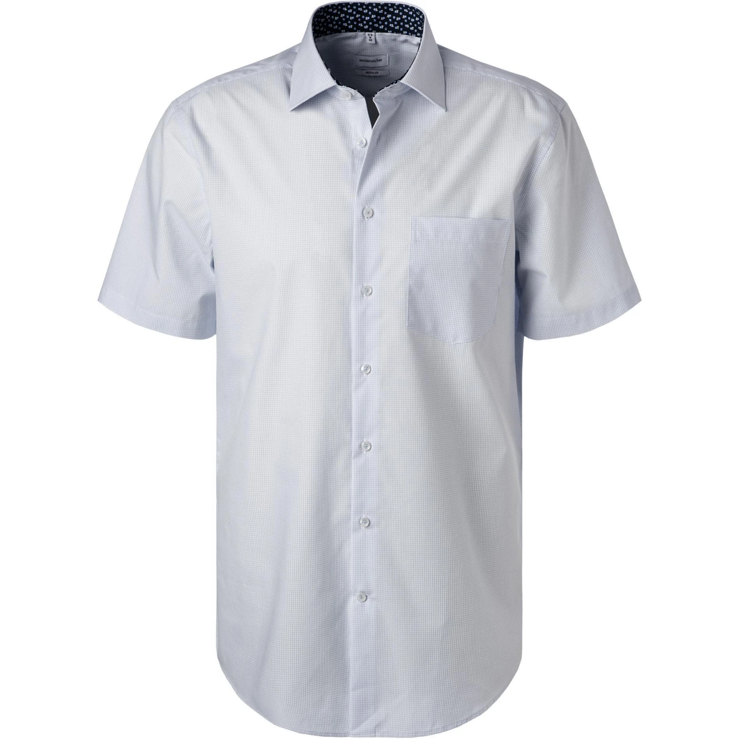 Seidensticker Hemd 197861/11 Kurzarmhemd, Regular Fit, Baumwolle, Hellblau kariert, Hellblau 1 Seidensticker Hemd 197861/11 Kurzarmhemd, Regular Fit, Baumwolle, Hellblau kariert, Hellblau