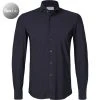 fakts Hemd 6010/291 Slim Fit, Jersey geruchshemmend, Nachtblau, Dunkelblau