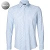 fakts Hemd 6013/213 Slim Fit, Jersey geruchshemmend, Hellblau-weiß gestreift, Hellblau