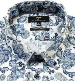 Fynch-Hatton Hemd 1121 6100/6102 Casual Fit, Baumwolle, Blau gemustert, Blau-weiß -hemdenverkauf 364033 norm2