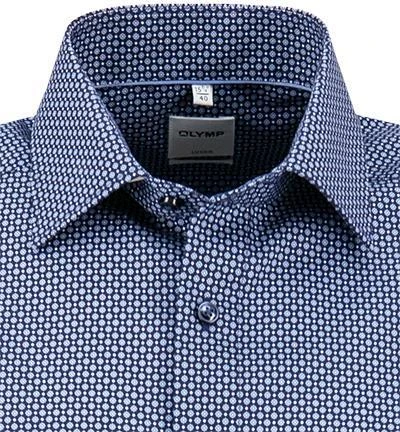 OLYMP Luxor Comfort Fit 1104/72/18 Kurzarmhemd, Baumwolle, Marine-hellblau gemustert, Marine 3 OLYMP Luxor Comfort Fit 1104/72/18 Kurzarmhemd, Baumwolle, Marine-hellblau gemustert, Marine – Bild 3