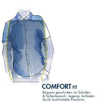 OLYMP Luxor Comfort Fit 1104/72/18 Kurzarmhemd, Baumwolle, Marine-hellblau gemustert, Marine 4 OLYMP Luxor Comfort Fit 1104/72/18 Kurzarmhemd, Baumwolle, Marine-hellblau gemustert, Marine – Bild 4