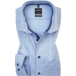 OLYMP Luxor Modern Fit 1262/74/11 Hemd, Baumwolle, Bleu gemustert, Bleu