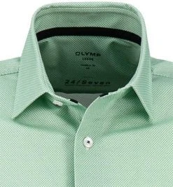 OLYMP Luxor Modern Fit 1252/72/45 Kurzarmhemd, Jersey geruchshemmend, Grün gemustert, Grün -hemdenverkauf 364046 norm2