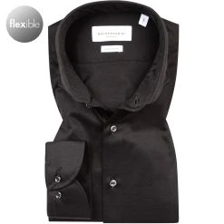 BALDESSARINI Hemd B3 11000.4915/9000 Tailored Fit, Jersey, Schwarz