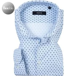 DESOTO Luxury Hemd Hai 41408-30/561 Jersey, Blau-weiß gemustert, Weiß-blau