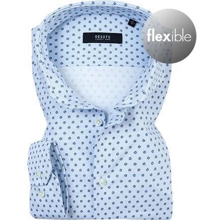 DESOTO Luxury Hemd Hai 41408-30/561 Jersey, Blau-weiß gemustert, Weiß-blau 2 DESOTO Luxury Hemd Hai 41408-30/561 Jersey, Blau-weiß gemustert, Weiß-blau – Bild 2