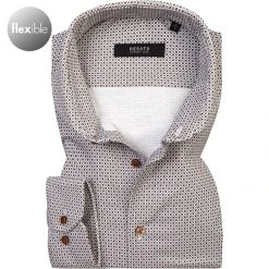 DESOTO Luxury Hemd Hai 41708-30/836 Jersey, Braun-weiß gemustert, Braun-weiß