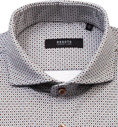 DESOTO Luxury Hemd Hai 41708-30/836 Jersey, Braun-weiß gemustert, Braun-weiß 3 DESOTO Luxury Hemd Hai 41708-30/836 Jersey, Braun-weiß gemustert, Braun-weiß – Bild 3