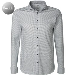 DESOTO Hemd New Hai 43307-3/804 Jersey, Weiß-blau gemustert, Weiß-blau