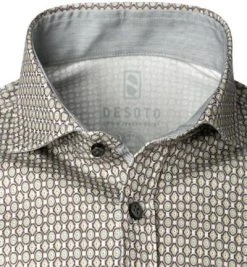 DESOTO Hemd New Hai 43307-3/805 Jersey, Beige gemustert, Weiß-beige -hemdenverkauf 364241 norm2