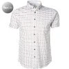 DESOTO Hemd Modern B.D. 43031-3/304 Kurzarmhemd, Jersey, Weiß gemustert, Weiß