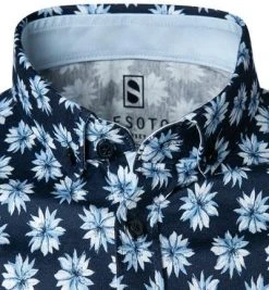 DESOTO Hemd Modern B.D. 41131-3/541 Kurzarmhemd, Jersey, Navy gemustert, Navy-blau -hemdenverkauf 364251 norm2