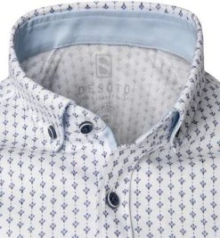 DESOTO Hemd Modern B.D. 41031-3/522 Kurzarmhemd, Jersey, Weiß-blau gemustert, Weiß-blau -hemdenverkauf 364256 norm2