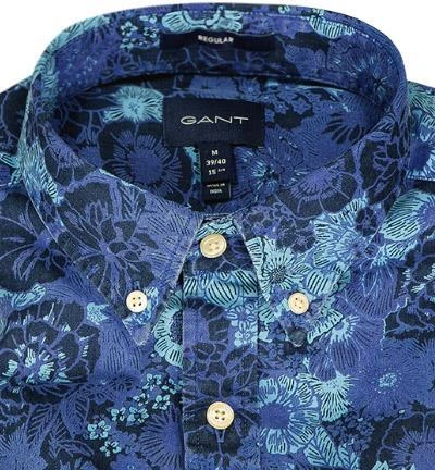 Gant Hemd 3035330/989 Regular Fit, Baumwolle, Indigo gemustert, Indigo 3 Gant Hemd 3035330/989 Regular Fit, Baumwolle, Indigo gemustert, Indigo – Bild 3