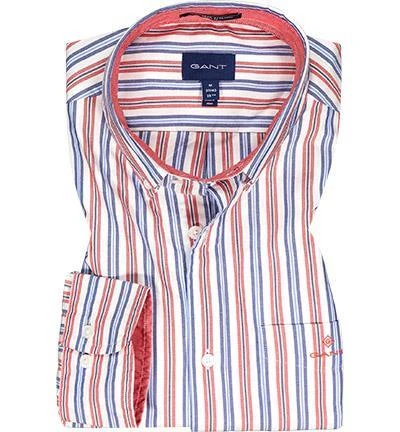 Gant Hemd 3032230/620 Regular Fit, Baumwolle atmungsaktiv, Rot-blau gestreift, Hellrot-weiß-blau 2 Gant Hemd 3032230/620 Regular Fit, Baumwolle atmungsaktiv, Rot-blau gestreift, Hellrot-weiß-blau – Bild 2