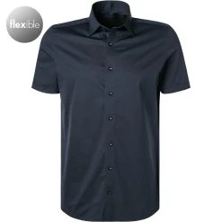OLYMP Luxor Modern Fit 1202/62/18 Kurzarmhemd, Jersey geruchshemmend, Navy, Marine
