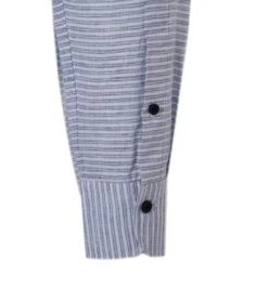 OLYMP Signature Tailord Fit 8549/74/11 Hemd, Tailored Fit, Reines Leinen, Bleu gestreift, Bleu -hemdenverkauf 364515 norm4