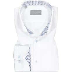 fakts Hemd 1020/111 Slim Fit, Baumwolle, Weiß