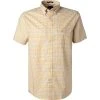 Gant Hemd 3060401/749 Kurzarmhemd, Regular Fit, Baumwolle, Gelb kariert, Gelb