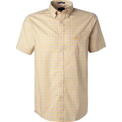 Gant Hemd 3060401/749 Kurzarmhemd, Regular Fit, Baumwolle, Gelb kariert, Gelb