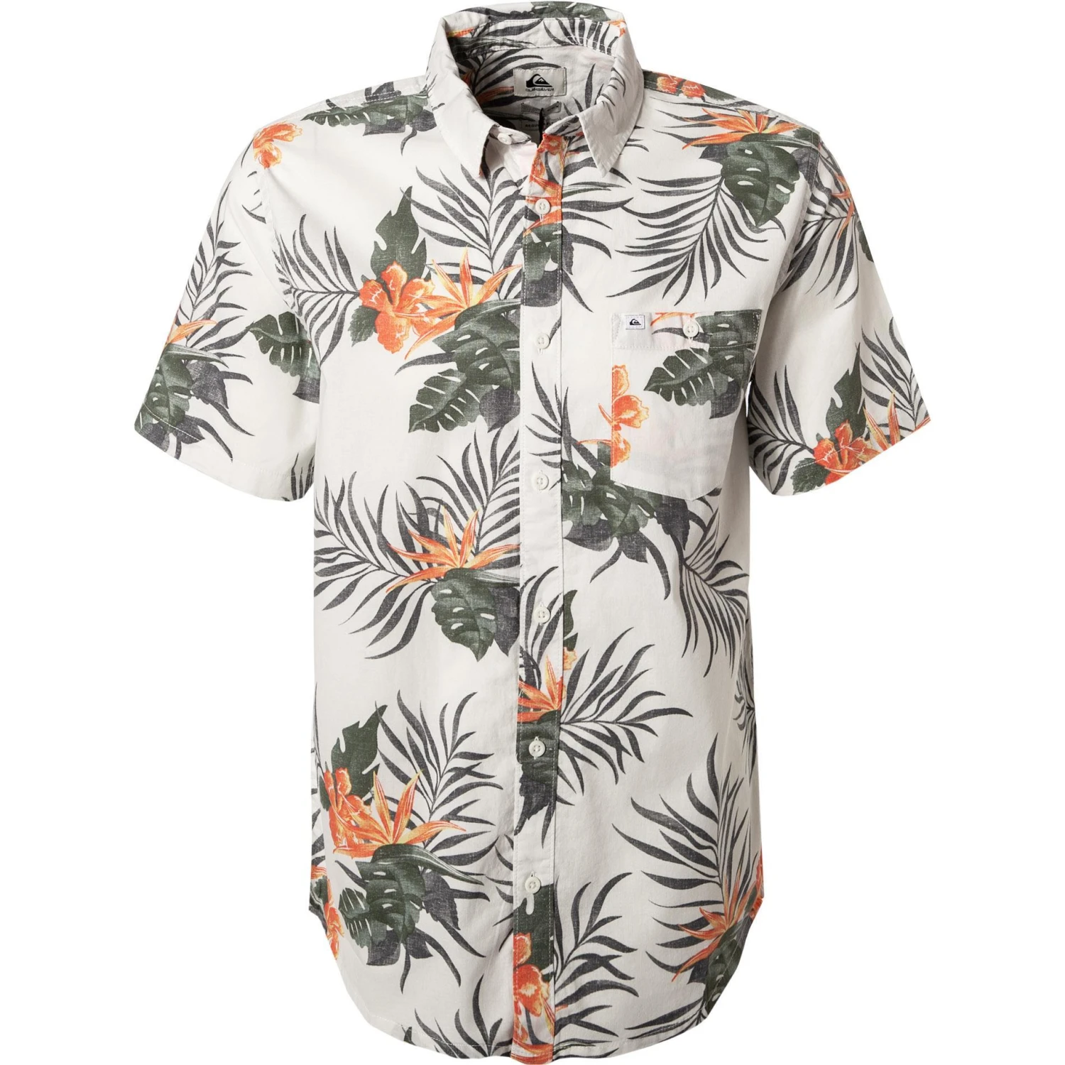 Quiksilver Hemd EQYWT04133/WBB6 Kurzarmhemd, Regular Fit, Baumwolle, Ecru gemustert, Weiß 1 Quiksilver Hemd EQYWT04133/WBB6 Kurzarmhemd, Regular Fit, Baumwolle, Ecru gemustert, Weiß