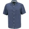 Marc O'Polo Hemd M23 7428 41014/896 Kurzarmhemd, Regular Fit, Reines Leinen, Dunkelblau